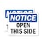 Signmission Open This Side, 10 in W x Rectangle, Vinyl Decal OS-2PACK-NS-D-710-L-17018 - alternate 1